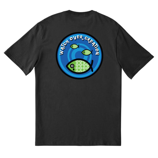 Watch Over Creation, Fish Unisex Tee, Black