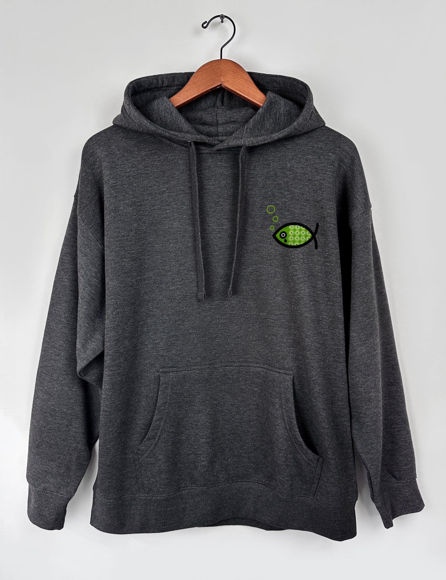 Watch Over Creation Fish Unisex Hoodie, Dk. Heather Gray