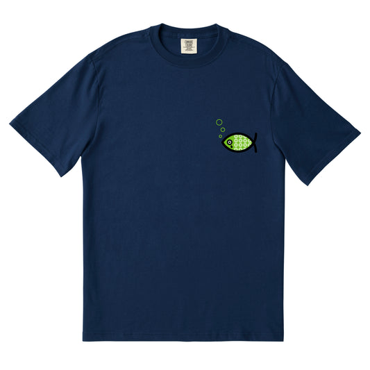 Watch Over Creation, Fish Unisex Tee, Navy