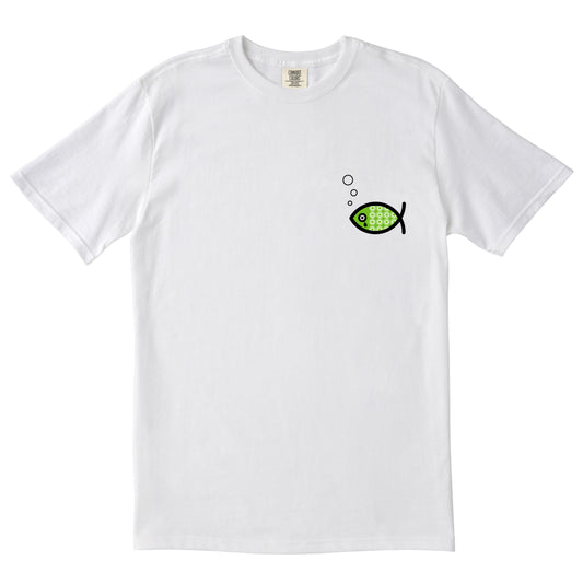 Watch Over Creation, Fish Unisex Tee, White