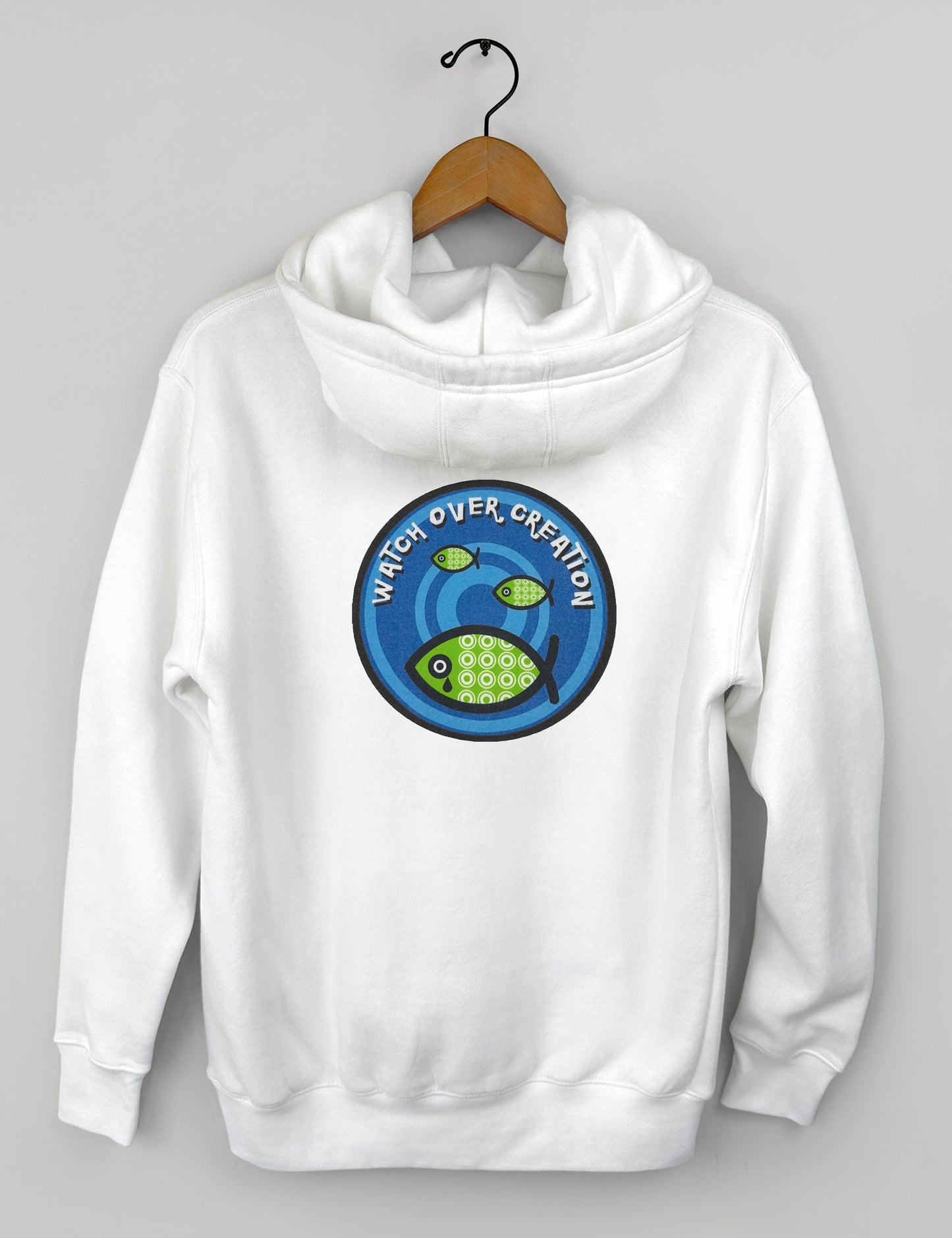 Watch Over Creation Unisex Hoodie, White