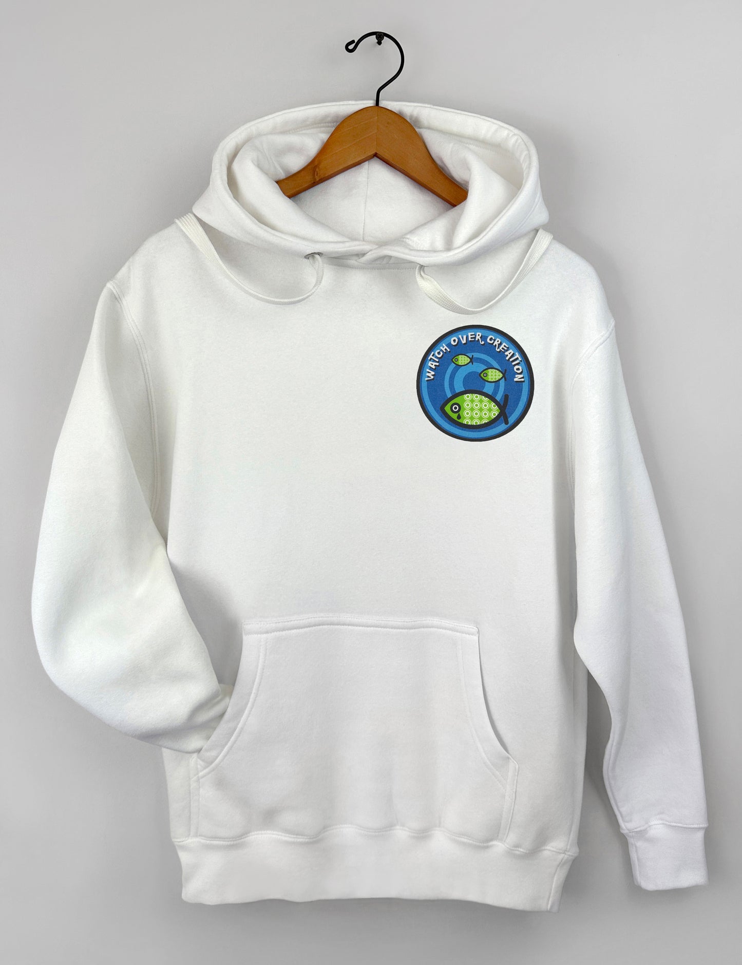Watch Over Creation Unisex Hoodie, White