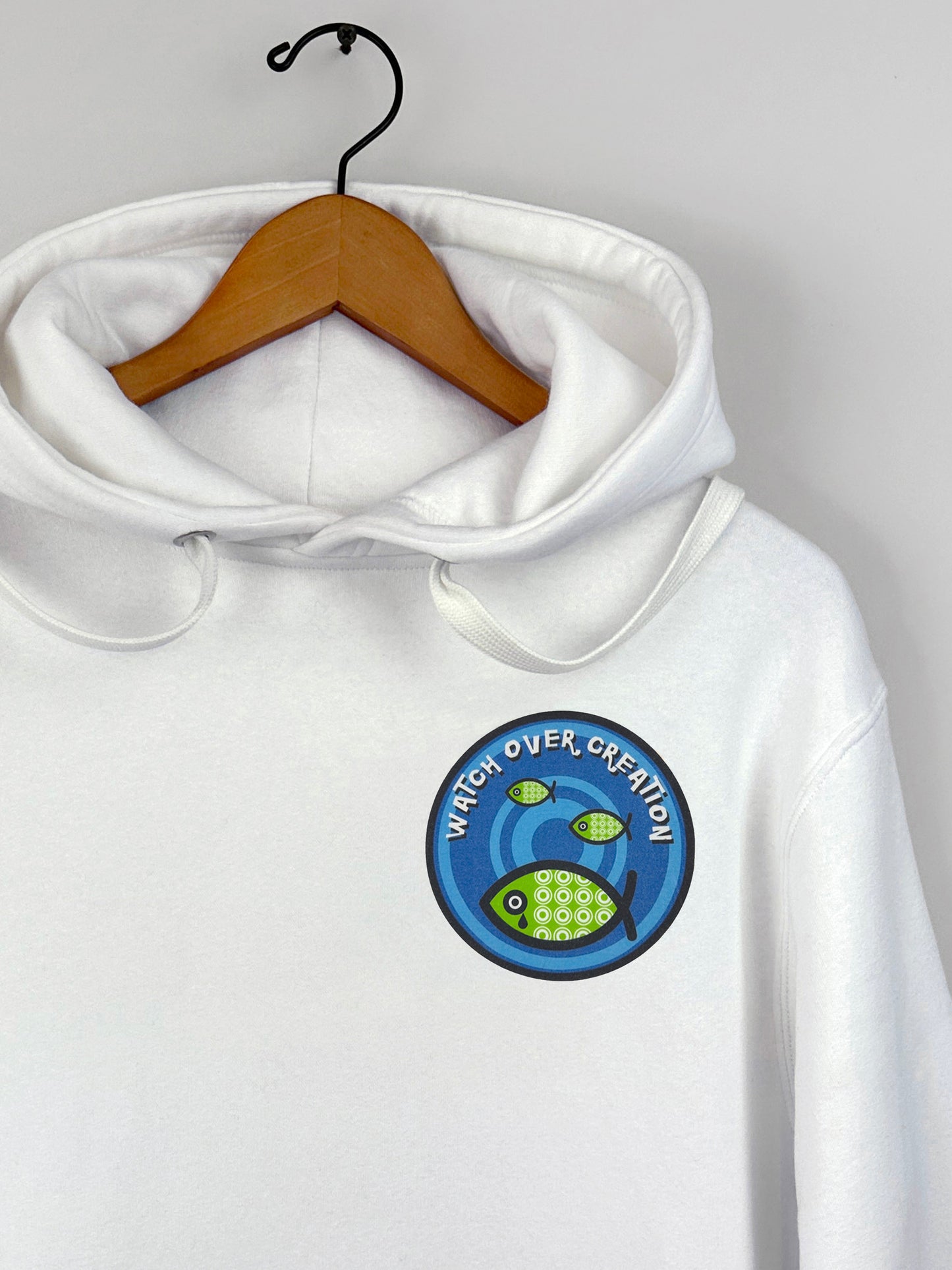 Watch Over Creation Unisex Hoodie, White
